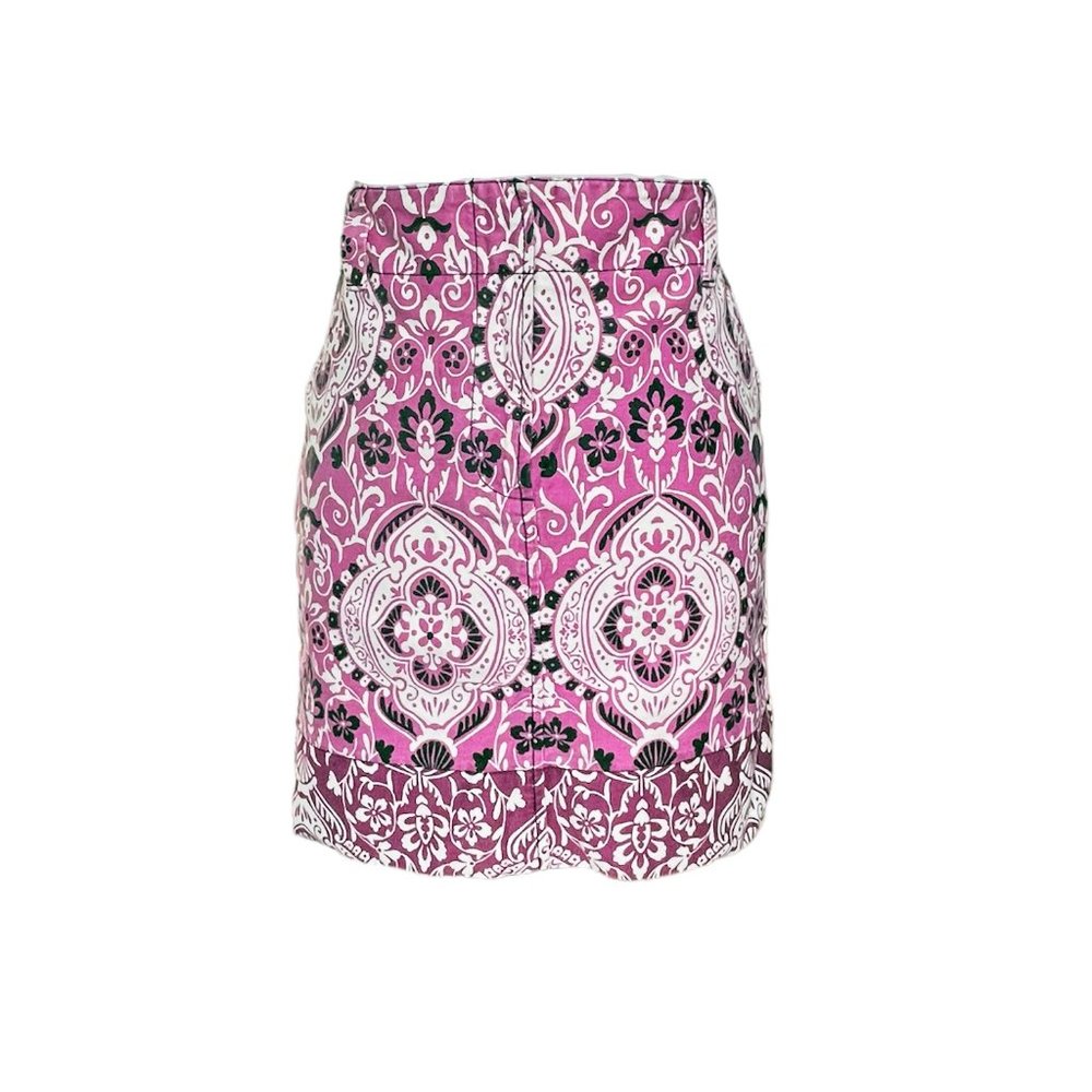 Ann Taylor Loft Pink Vintage Pattern Mini Skirt Size 2